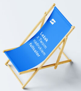 leżak drewniany z możliwością nadruku na całej powierzchni. Twój nadruk