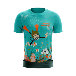 koszulka sublimowana dla szkoły pływania + własny nadruk